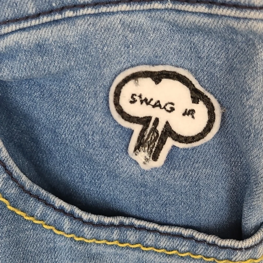 Swag Junior Distressed Patched Jeans - Light Wash